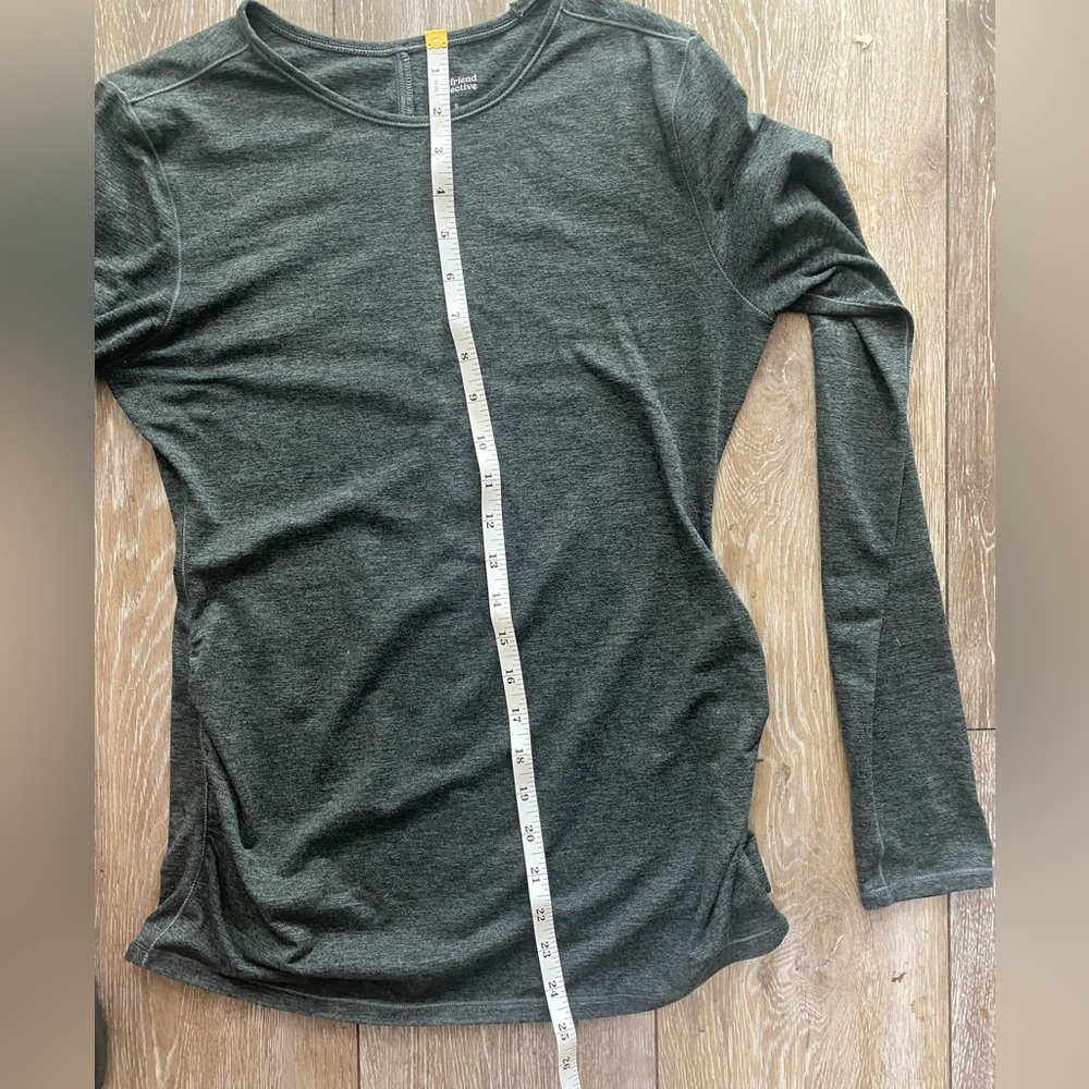 Girlfriend Collective Charcoal Long Sleeve Athletic Maternity Top Size Small - Picture 6 of 6